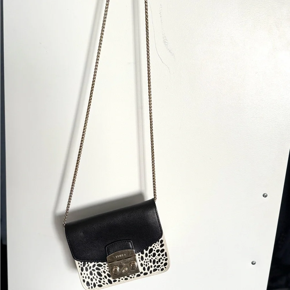Furla Black and Patterned Crossbody Bag - Picture 3 of 7